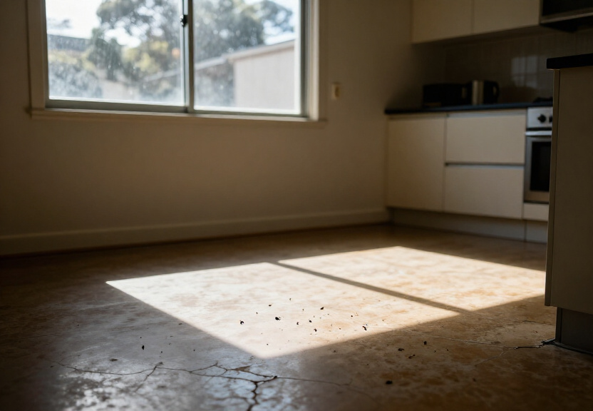 Rodent droppings in a Henley garage before pest control